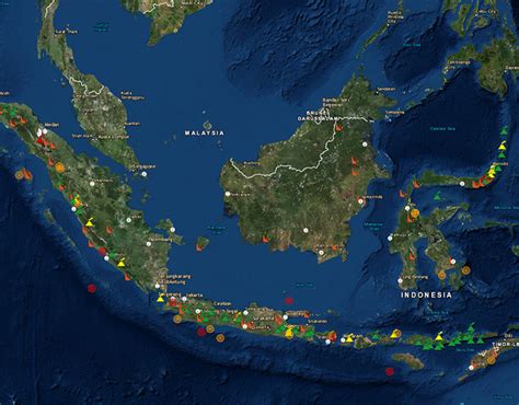 indonesia volcano eruption map